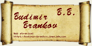 Budimir Brankov vizit kartica